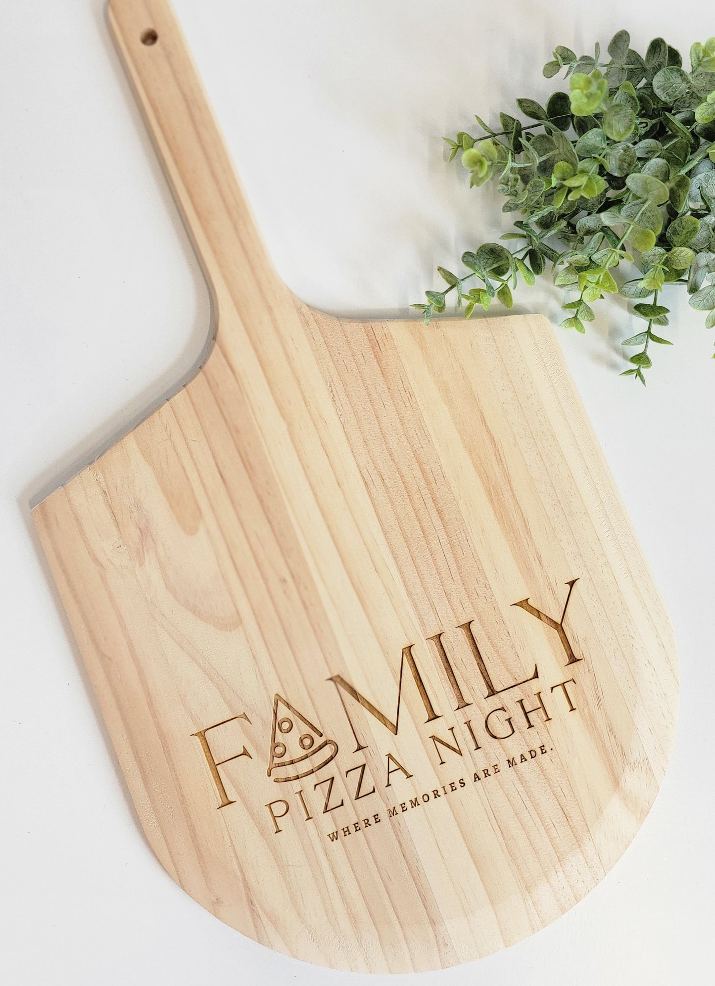 Family Night Pizza Peel With Optional Pizza Cutter