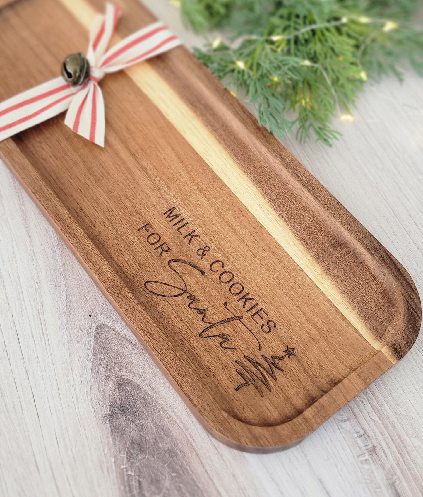 Milk & Cookies For Santa Tray